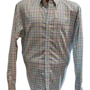 Land's End Men's Checkered Pattern Button-Up Shirt #1298